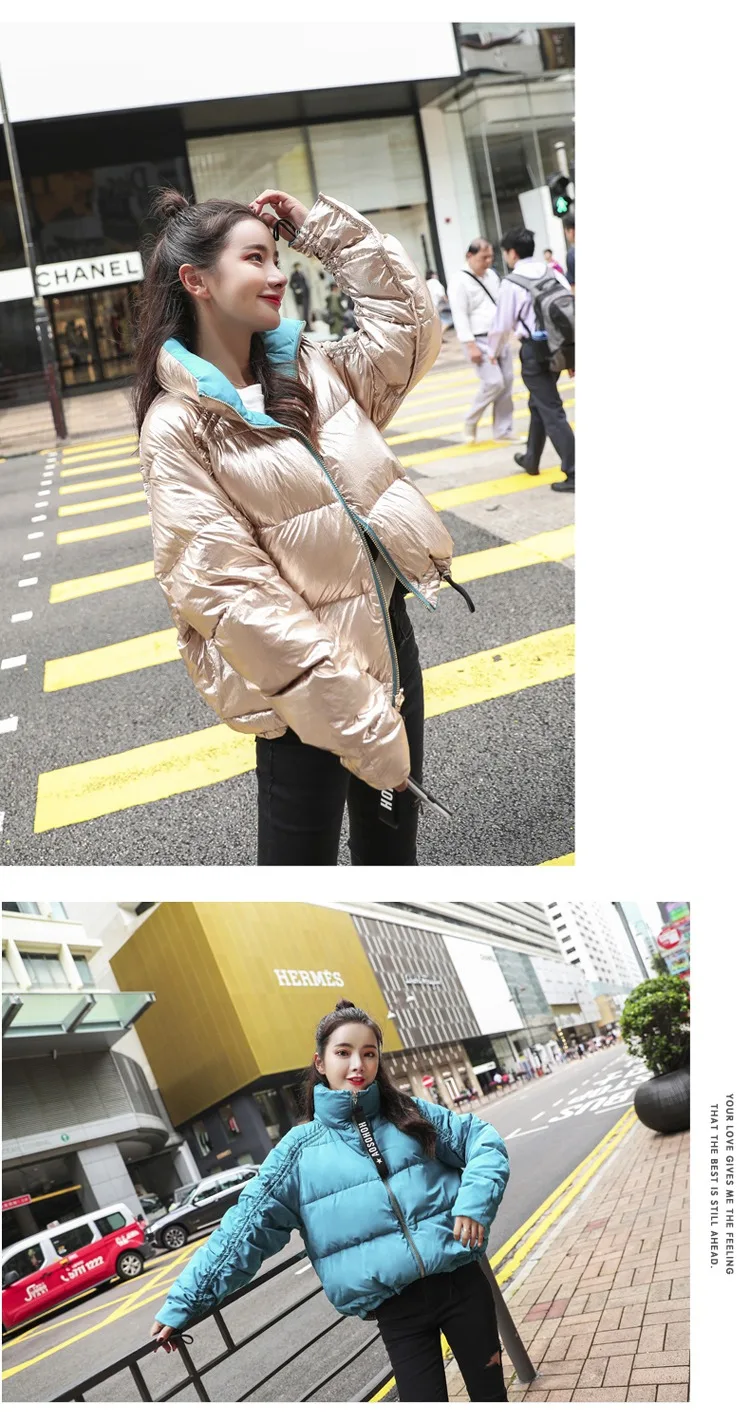 Winter New Style WOMEN'S Dress Korean-style Students Short High Extra Short Small Cotton-Padded Jacket down Jacket Cotton-p
