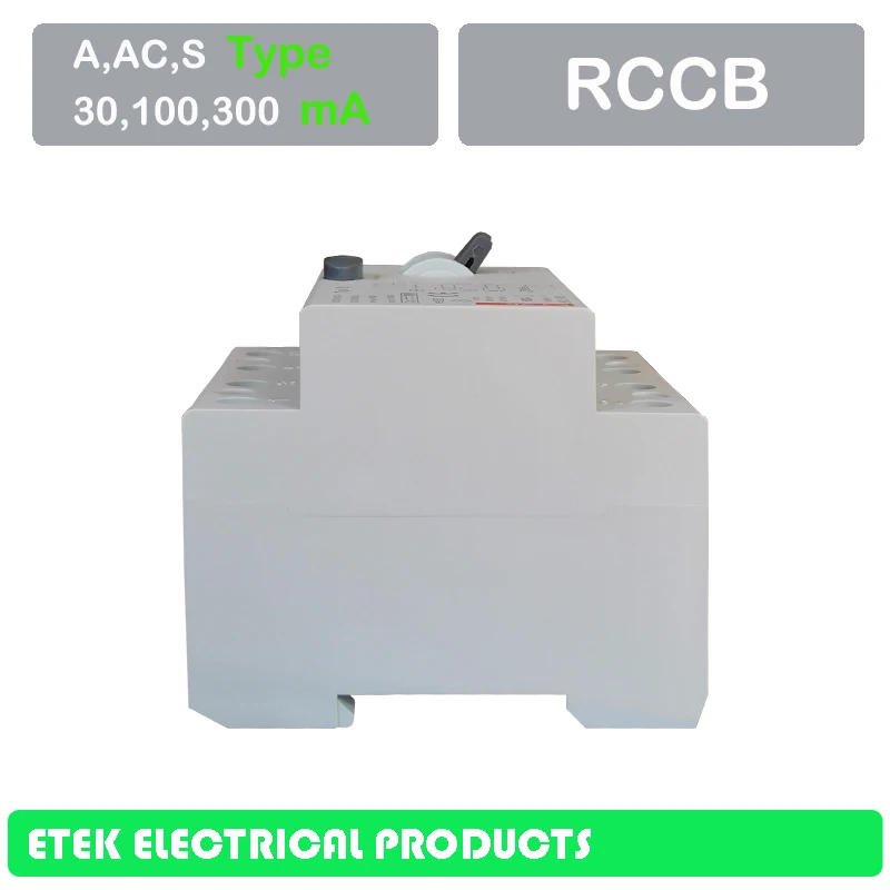 RCCB EKL1-63 4P 30MA 100MA 300MA типа 400/415V~ 50 Гц/60 Гц остаточный ток выключателя 16A 25A 32A 40A 50A 63A 80A