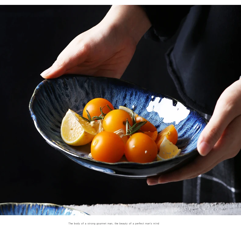 Creative ceramic dish abnormal disc service dish A dish irregular dish snack dish fruit dish ceramic fruit plate dinner plates