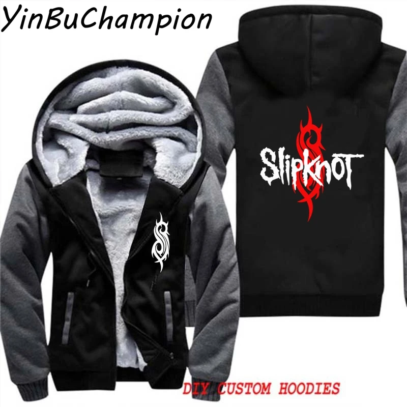 Дропшиппинг Slipknot мужская зимняя куртка на молнии с принтом плотные флисовые толстовки с принтом толстовка с капюшоном хип-хоп размера плюс 5XL