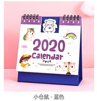 Милый кавайный мультяшный медведь бумага с кроликом календарь Настольный двойной ежедневный планировщик настольный планировщик годовой Органайзер - Цвет: 09