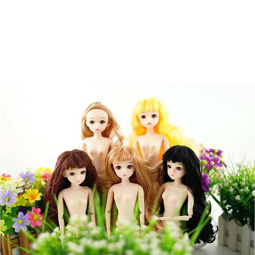 BJD кукла, 20 шаровых шарниров, 4D глаза, BJD, пластиковая кукла, 30 см, куклы для девочек, игрушки, длинный парик, волосы, женская обнаженная кукла