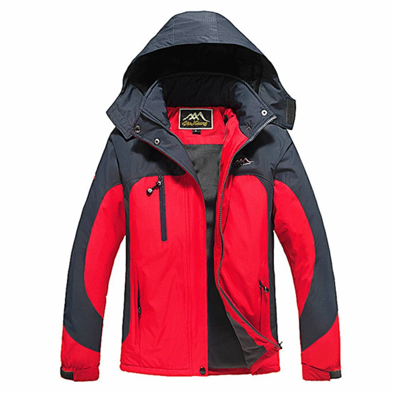 ZYNNEVA уличная зимняя куртка с подогревом для мужчин и женщин, электрическая теплая Плотная хлопковая ветровка, большой размер, водонепроницаемое пальто GK2120 - Цвет: Red(men)