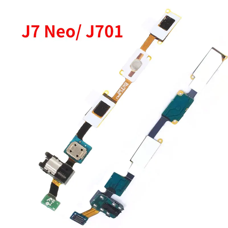 Гибкий кабель для Samsung Galaxy J7 Nxt J701 J701F Neo кнопка Home сенсорный аудиоразъем наушников