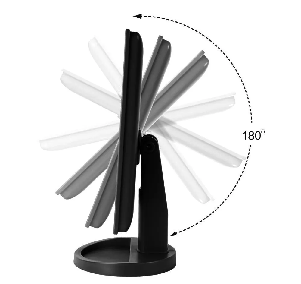 Dimmable LED Make Up Mirror 16 Light Bulbs Illuminated Vanity Cosmetic Beauty Mirror with 10x Magnifying Mirror