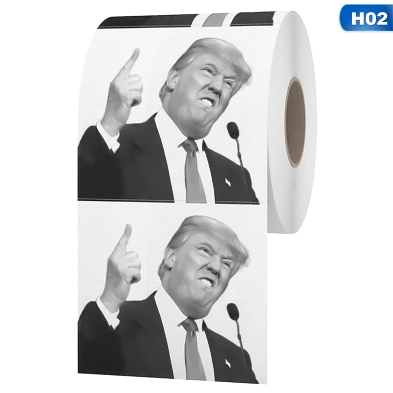 Бумажное полотенце Дональд Трамп Юмор рулон туалетной бумаги Новинка Забавный кляп подарок Свалка с Трампом
