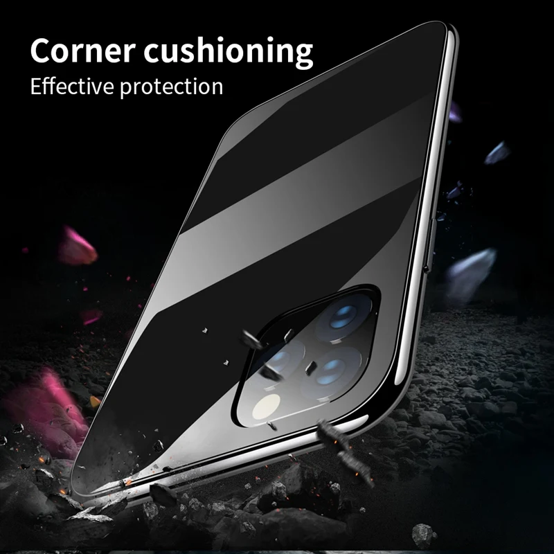 Чехол с магнитной адсорбцией для iPhone 11 Pro Max 11 Pro 11 Macron цветной стеклянный чехол для iPhone XS Max XR XS 7 8 6 6S Plus