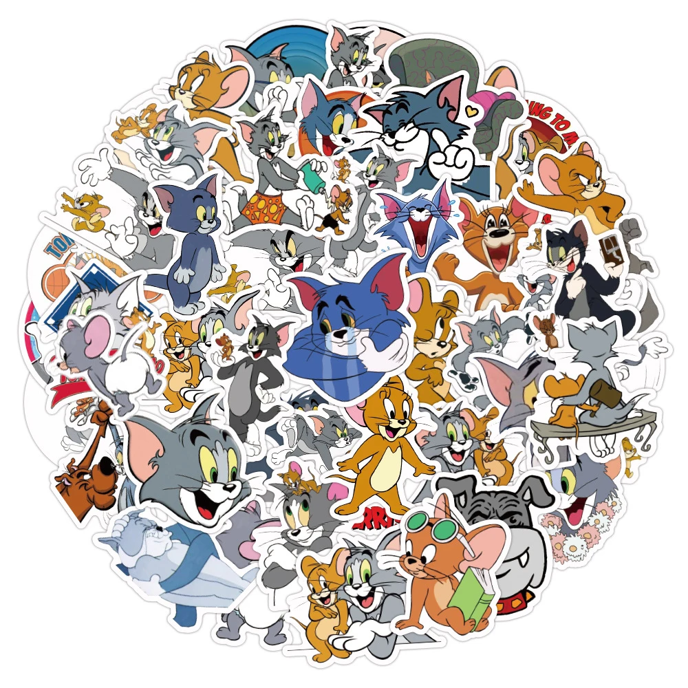 

Ransitute R1083 50pcs/set Cute Cat Cartoon Scrapbooking Stickers Decal For Guitar Laptop Luggage Car Fridge Graffiti Sticker