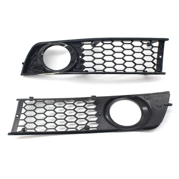 

Hot Bumper Grilles Front Lower Side Fog Light Grille Grill Bumper L & R Black Fit for Audi A4 B6 2001-2005 Car Accessories