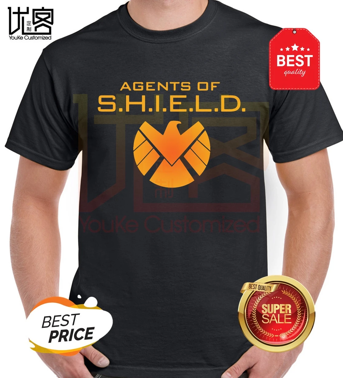 Мужская Футболка GILDAN летняя футболка из 100% хлопка с надписью GOD SHIELD новинка 2019 |