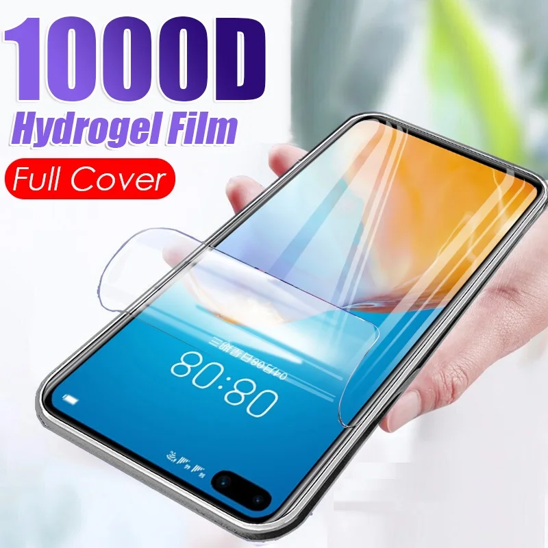 Гидрогелевая пленка для Huawei P40 P30 Pro P20 Mate 20 P10 Lite полное покрытие Защита экрана не