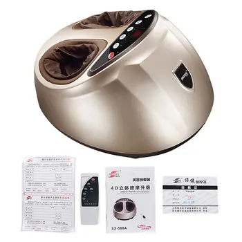 Cheap Remote Control Foot Massager 4D Foot Massage Kneading Air Pressure Machine Heating & Therapy Instrument Health Care