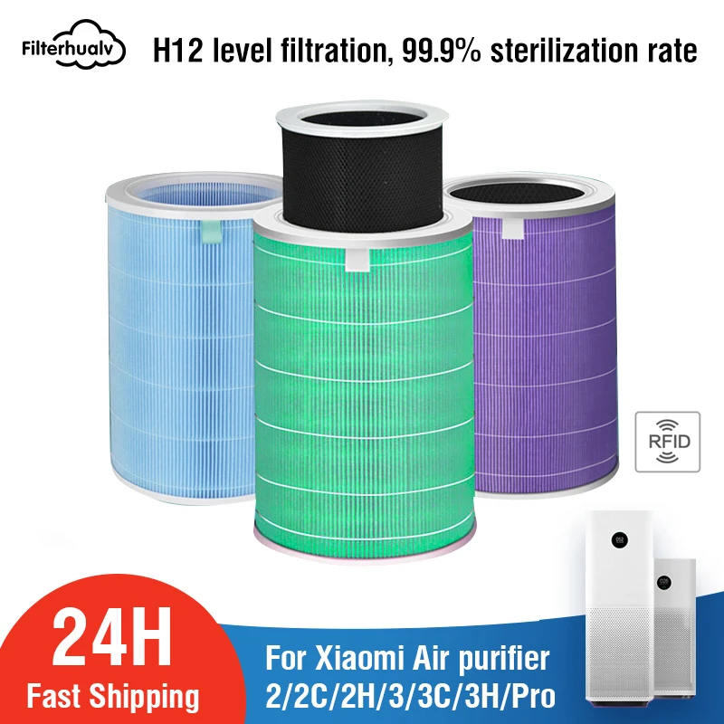 

For Xiaomi Mi Air Purifier Filter For Xiaomi Purifier Mijia 2 2C 2H 2S 3 3S 3C 3H Air Filter Carbon HEPA Replacement