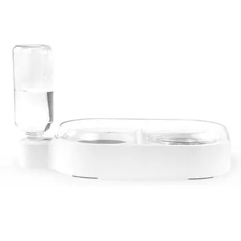 

Double Bowl Pets Water Feeder Dispenser Distribution Easy Removal Eco-friendly for Pet Dishwasher Safe Stability Simply