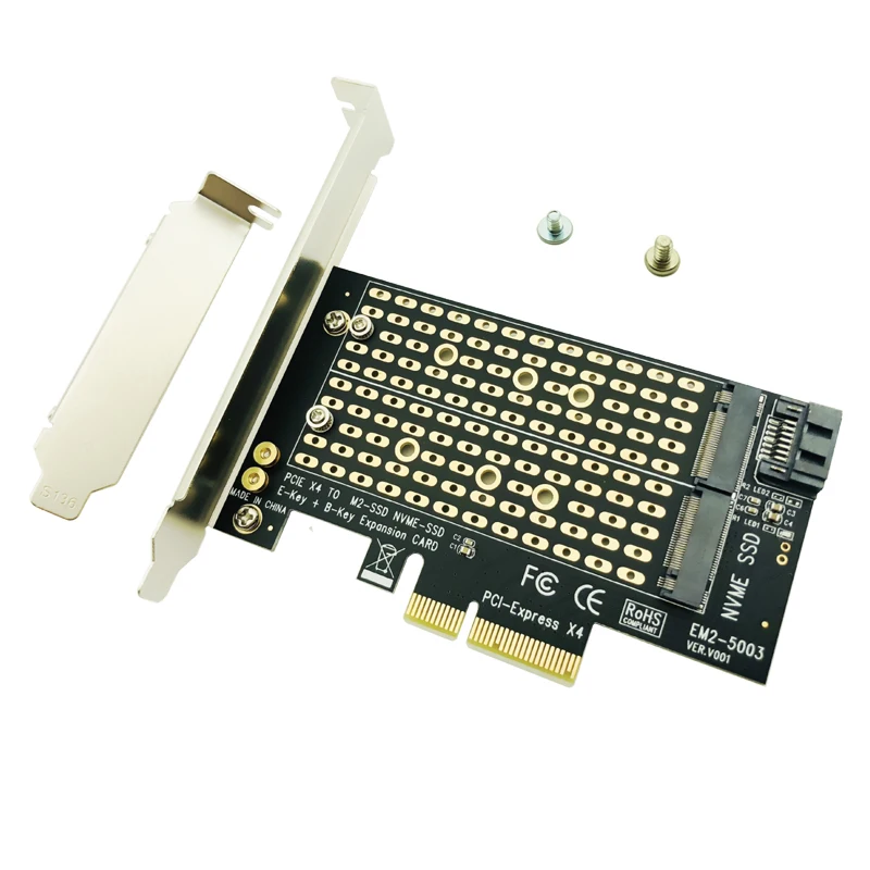M.2 NVMe SSD NGFF к PCIE X4 адаптер M Key B двойная интерфейсная карта поддержка PCI Express 3 0 2230 2242