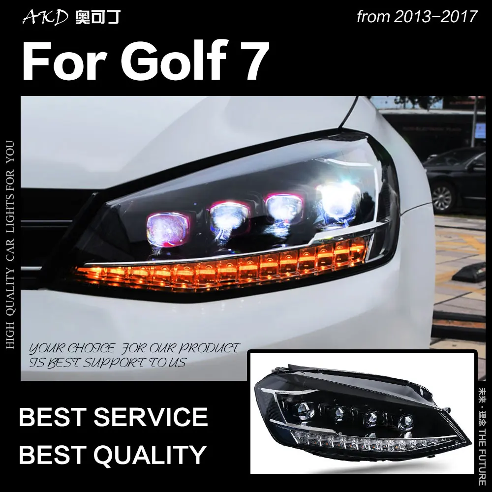Car Styling For Vw Golf 7 Headlight 20132017 Golf7 All Led Headlights
