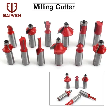 

12pcs/set Woodworking Milling Cutters 12.7mm Shank Carbide Router Bit for Wood Milling Cutter Engraving Carving Cutting Tools