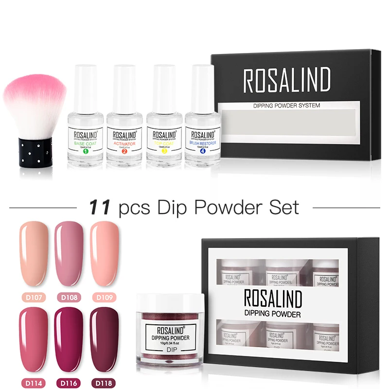 ROSALIND голографические наклейки для ногтей набор блестящих пудр дизайна украшения