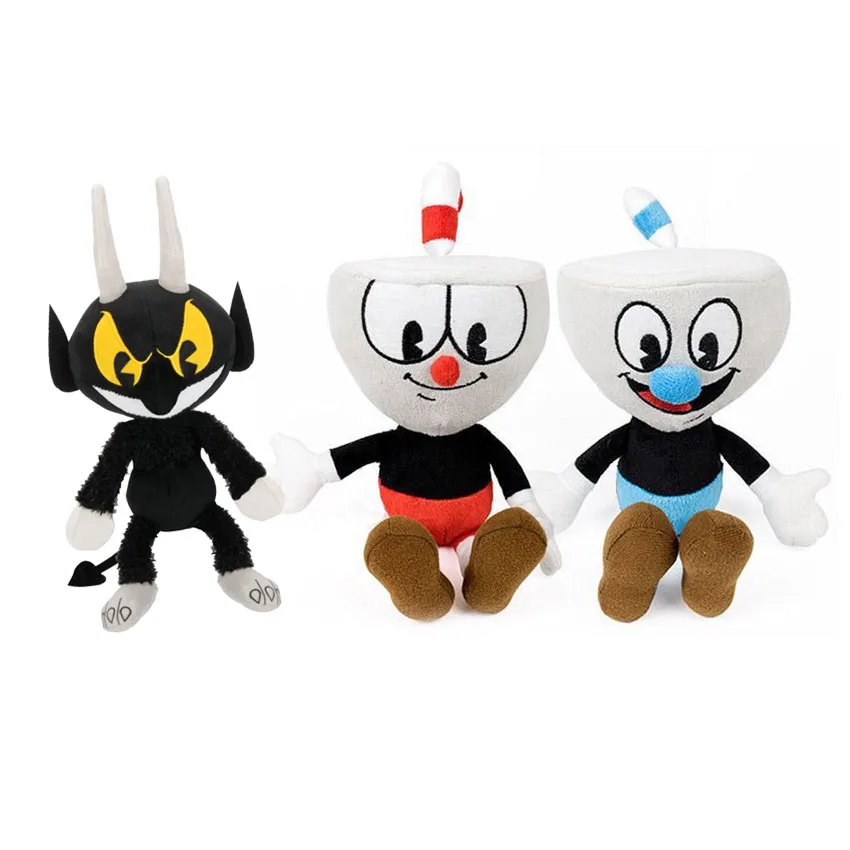 Cuphead & Mugman злого босса плюшевые куклы мягкие игрушки для детей подарок|doll stuffed|doll