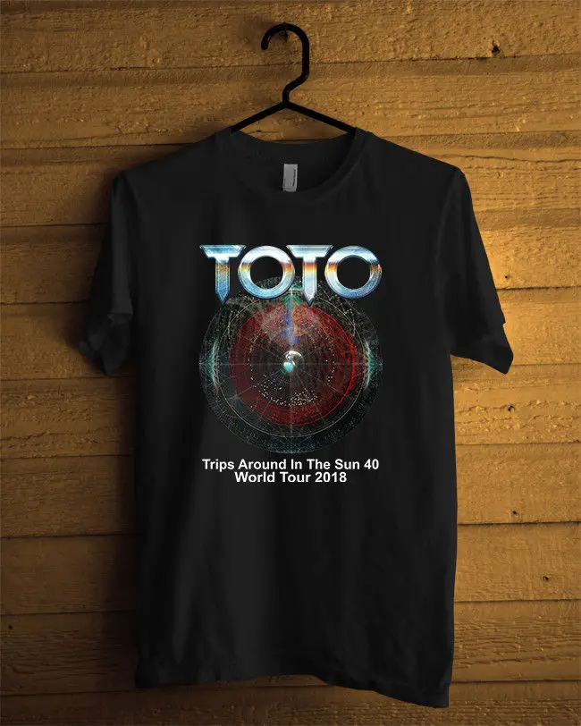 TOTO 40 Trips Around The Sun World Tour Custom T-shirt Men Size S-3XL 100% Cotton Letter Printed T Shirts Top Tee Plus | Мужская одежда