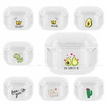 Прозрачные чехлы для наушников для Apple AirPods Pro, 3-е зарядное устройство, милый жесткий чехол из поликарбоната с кристаллами для Airpods 2nd 1, чехлы