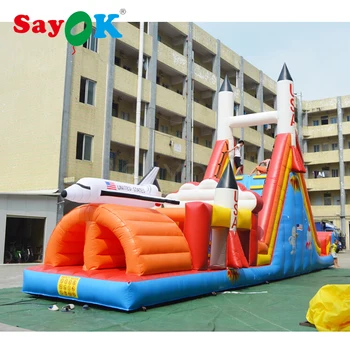 

Sea Shipping Giant Inflatable Stair Slide Inflatable Bouncer Combo Inflatable Obstacle Course with Plane for Kids/Adults