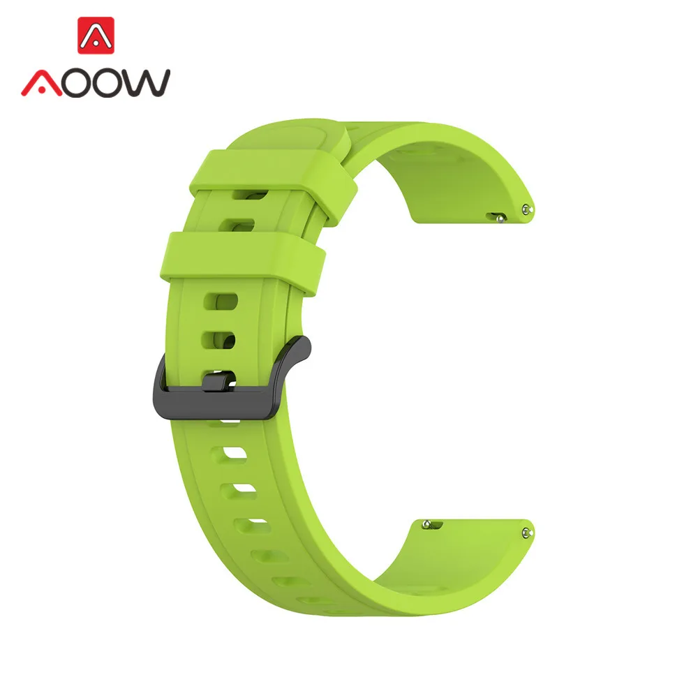 Lime 20 мм 22 мм спортивный силиконовый ремешок для часов Amazfit GTR 42 мм 47 мм samsung Galaxy Watch Active2 S2 S3 huawei GT 2 Garmin ремешок - Цвет ремешка: Lime