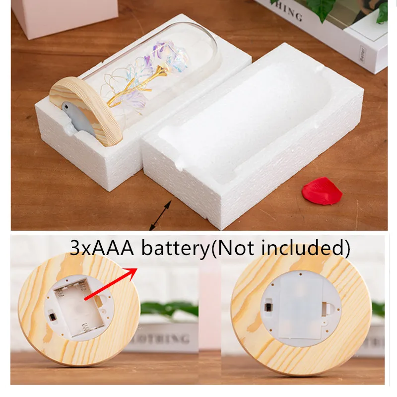 Artificial Rose LED Light Artificial Rose LED Light Valentines Day Gifts for Mother Mon Boyfriend Girlfriend Bridesmaid Gift Wedding Favors for Guests artificial rose led light