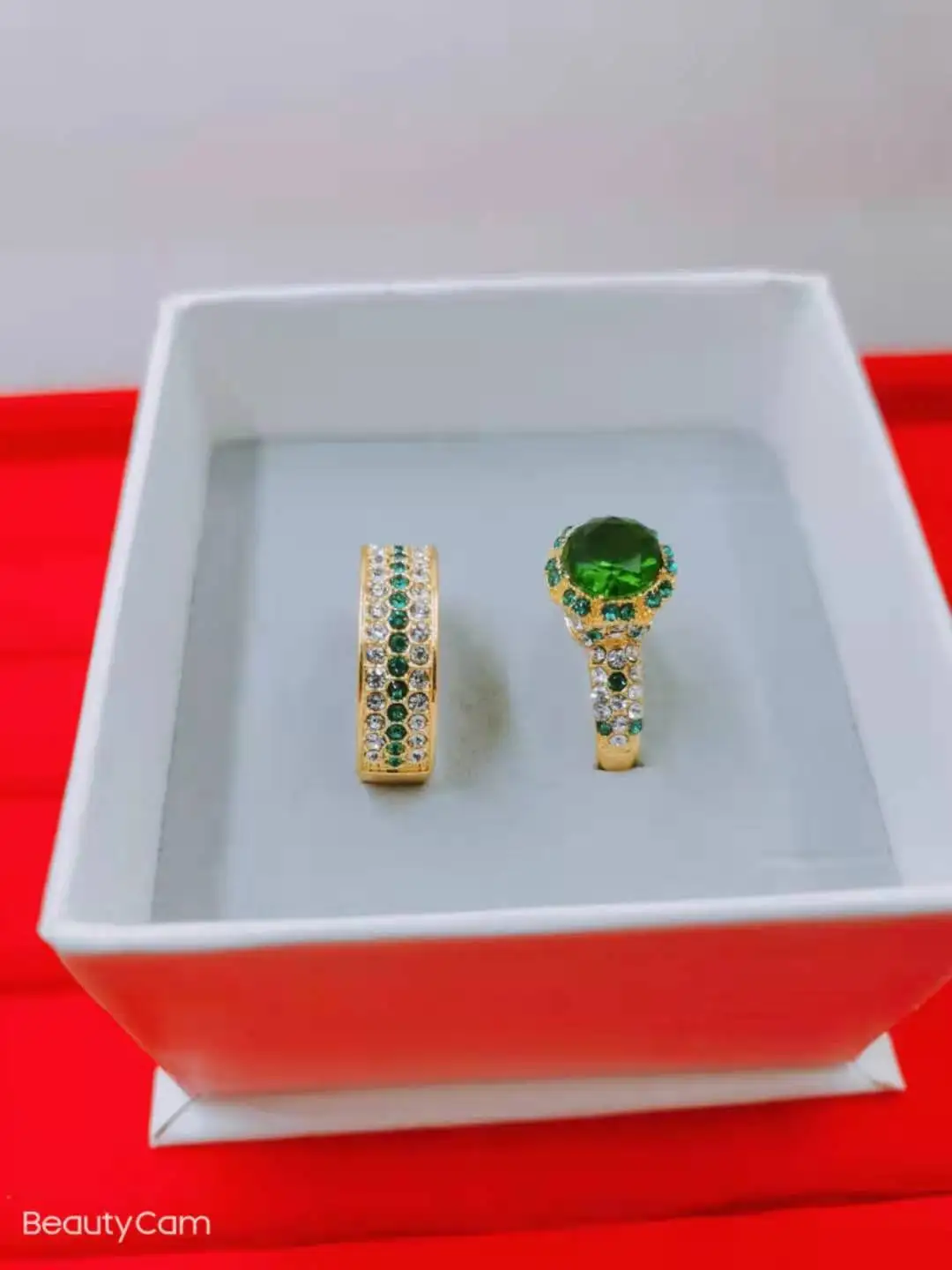 2 pcs/set Temperament Crystal Cubic Zirconia Rings Set For Women Party Wedding Engagement Jewelry Accessories Size 5-11 - Image 2