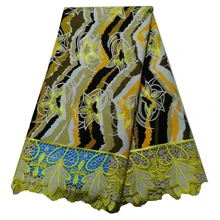 Высококачественная кружевная ткань восковой шнур кружевная ткань Африканская кружевная ткань восковой шнур кружева для женщин Свадебное платье 82910