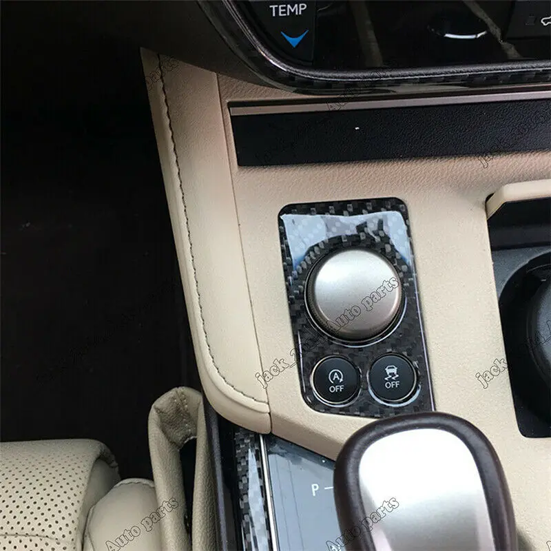 Углеродное волокно Крытый эко Кнопка украшения крышка отделка Подходит для Lexus ES200 250 300h 35