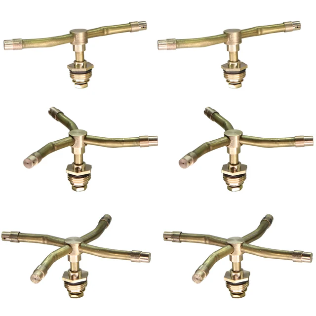 Muciakie 1Pc 2/3/2004 Kar Automatikus Forgó Örvénylő Sprinkler Kerti Gyep Öntöző Öntözés Fúvóka Spray Sárgaréz Permetezőgép - Image 2