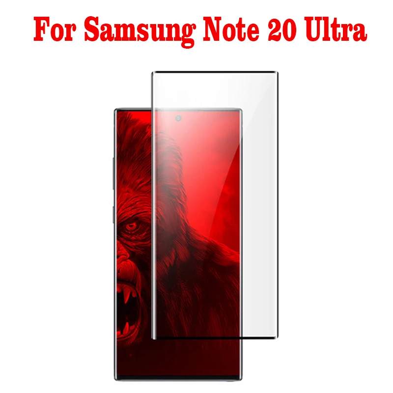 Изогнутое закаленное 3d стекло с полным покрытием клея для Samsung Galaxy Note 20 Ultra 9H Защитная пленка экрана