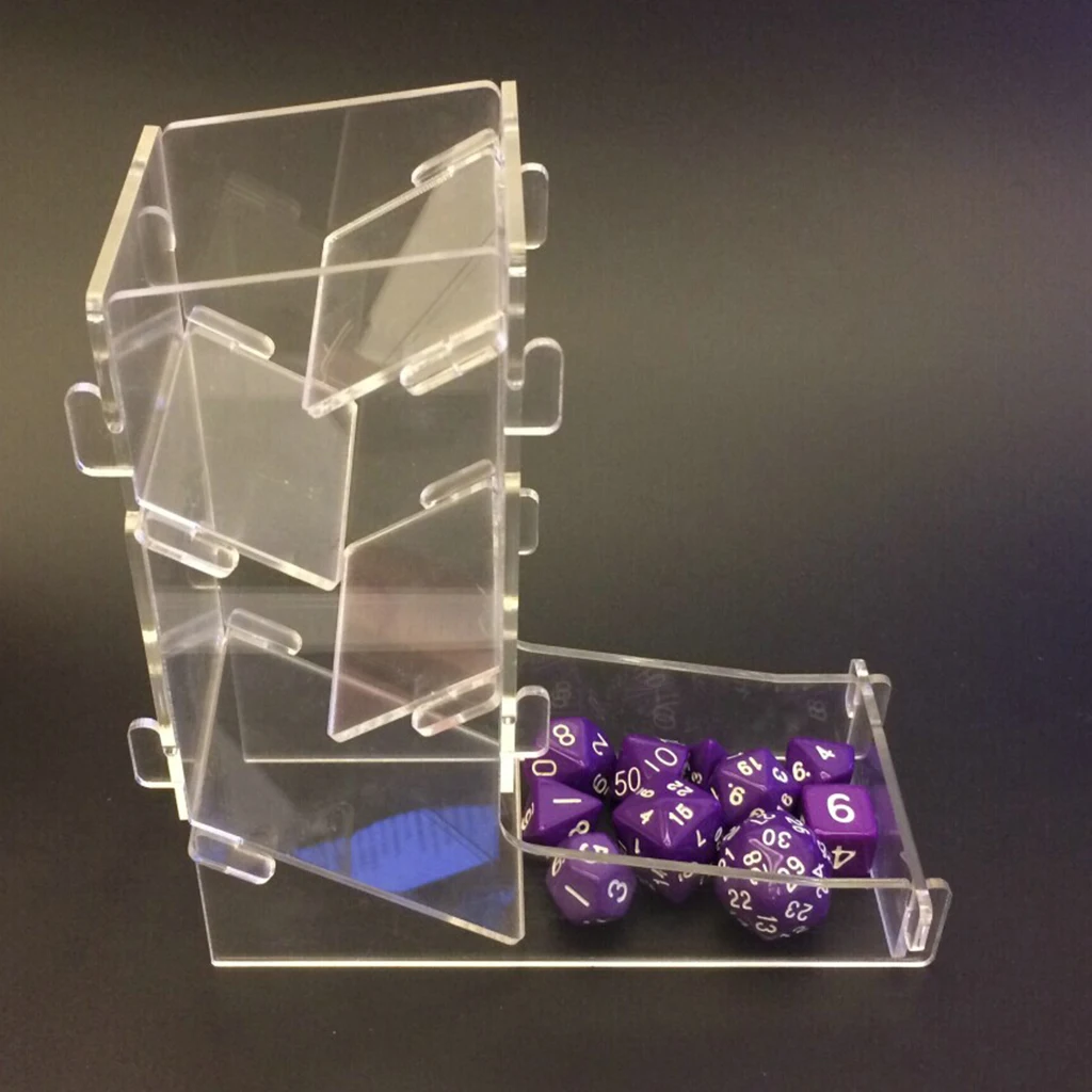 Dice Tower with 15 Pcs Multi Sided Game Dices RPG Game for Group Party Play Family Game