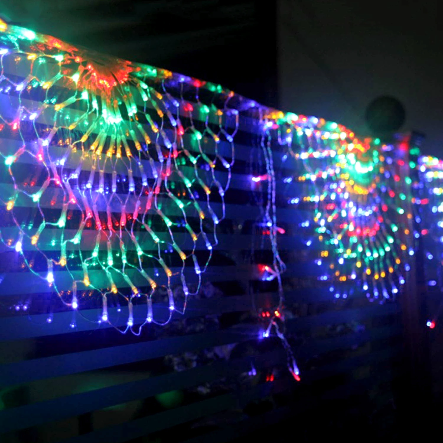 guirnalda de hadas de 3m malla de pavo real luces led para exteriores boda ventana cuerdas para navidad boda ano nuevo decoracion de fiesta