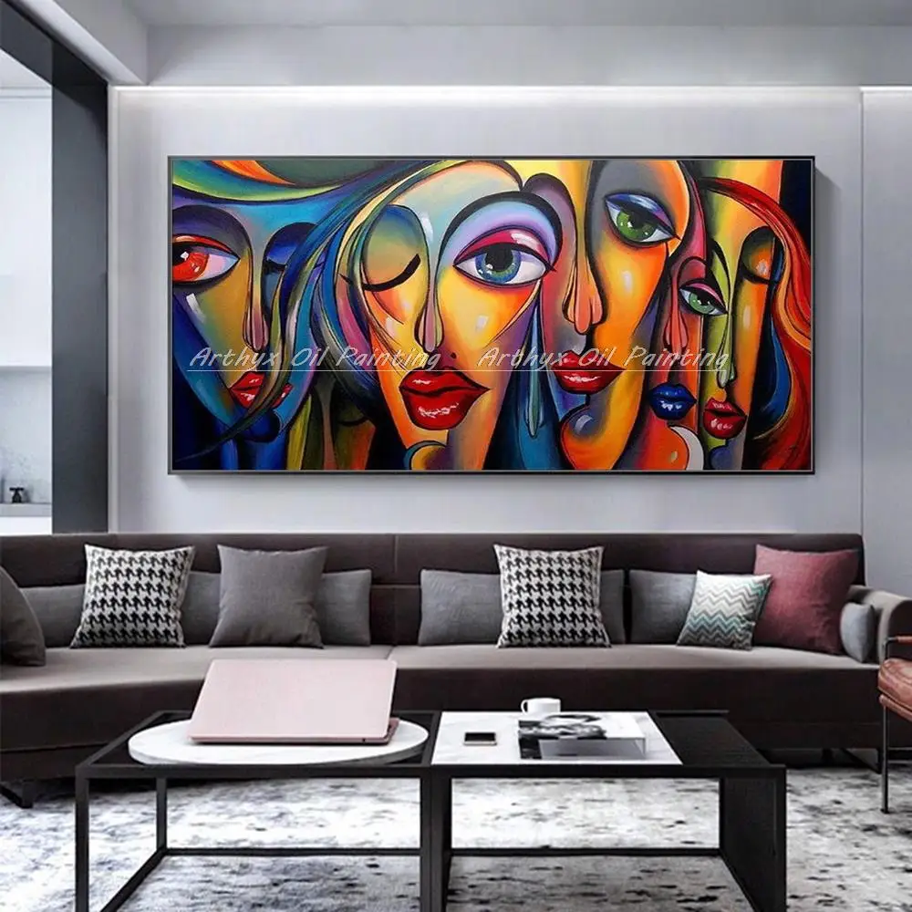 Arthyx,Large Size People Sex Girl Oil Paintings On Canvas,Handmade Modern Pop Art Wall Pictures For Livingt Room Home Decoration picture