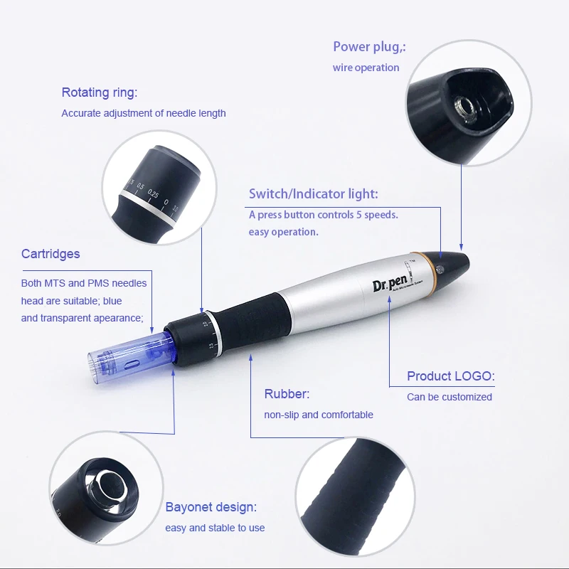 Горячая Проводной Dr. Pen Ultima A1-C Дерма ручка профессиональное оборудование для красоты Полуперманентная вышивка татуировки пистолет МТС$ PMS уход за кожей