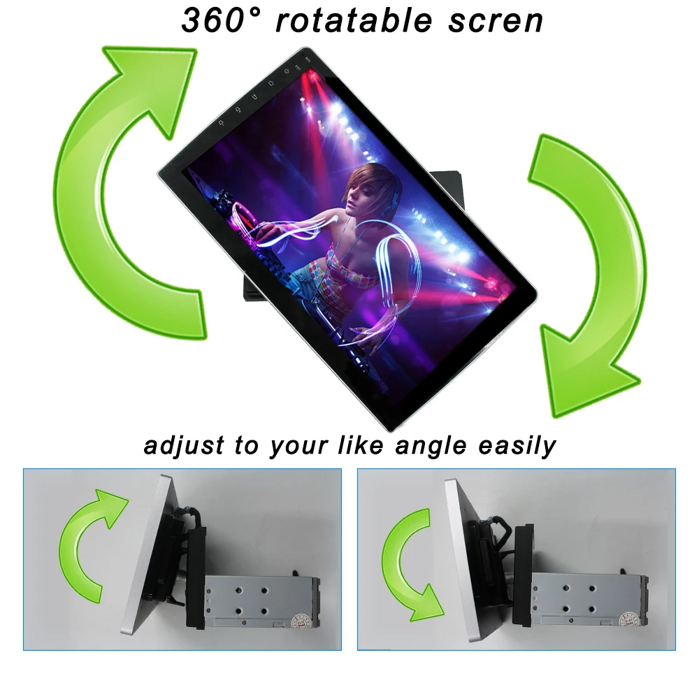 1 Din 2 Din Android мультимедиа 2g авто радио gps 10 Регулируемый мульти угол 360 Вращающийся экран 4G для Apple Carplay без DVD