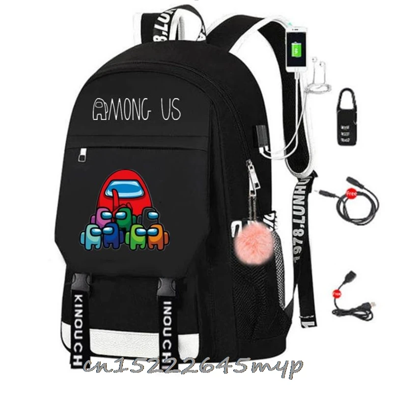 Fashion Squid Game backpack children school bags for USB girls waterproof oxford large teenagers schoolbag | Багаж и сумки