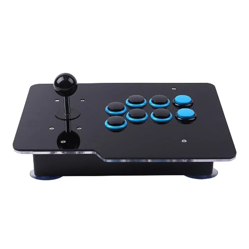 Gasky аркадный джойстик 10 кнопок ПК контроллер компьютерная игра аркадные палочки консоли с джойстиками геймпад для короля бойцов - Цвет: Blue