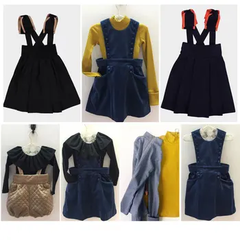 

IN STOCK CARBON 2019 Autumn Girls Long dress Suspender dress Little Girl Clothes Girls dress for Kids Toddler Girl Clothes