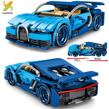 

641PCS City DIY Pull Back Mechanical Racing Vehicles Building Blocks For Technic Super Car Bricks Toys For Children Boy
