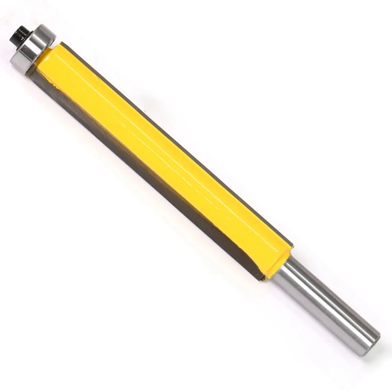 

1Pc 8Mm Shank Long Blade Flush Bit Flush Trim Router Bit End Bearing For Woodworking Milling Cutter Double Bearing Trimming Knif