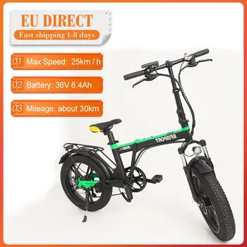 

[EU Direct] Electric Bicycle Snow Folding Electric Cycling Bike 25km/h 30km 36V 6.4Ah Electrico E Bike For Lithium LG Battery