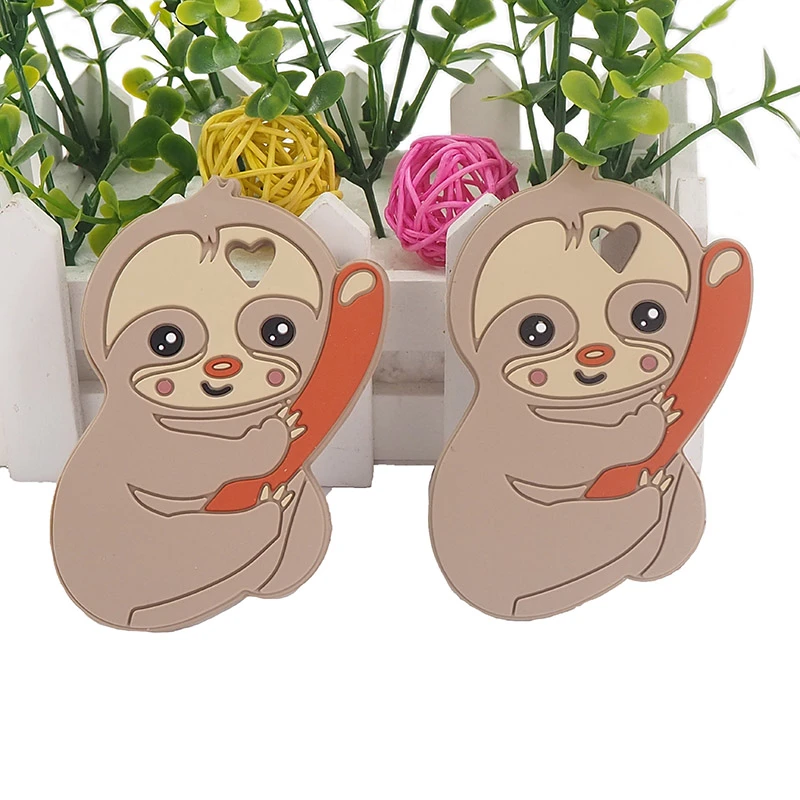 sloth silicone teether