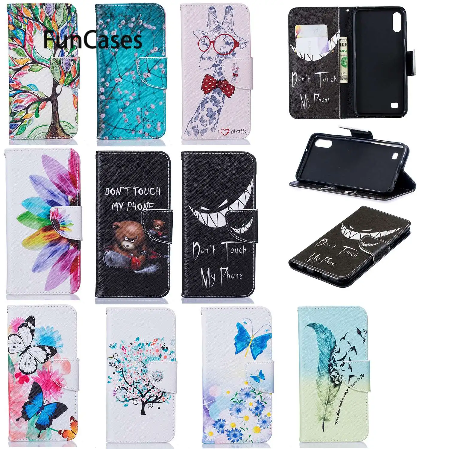 Silicone Covers For carcaso Samsung M10 Life Tree Etui Wallet Flip Case sFor Capa Galaxy telefoon A10 Pattern | Мобильные телефоны