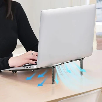 

Easy to Carry Multi-angle Adjustable Laptop Stand Foldable Multifunction Universal Phone Tablet Laptop Stand Holder