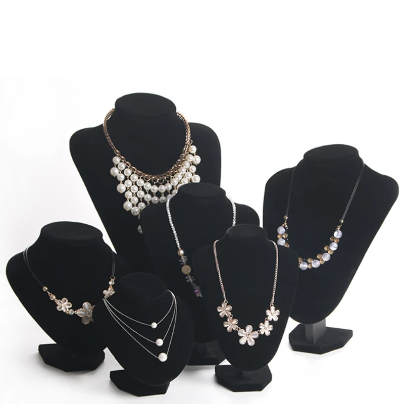 NEW! Great for Vendors Flexible Necklace Display Bust Velvet Covered 