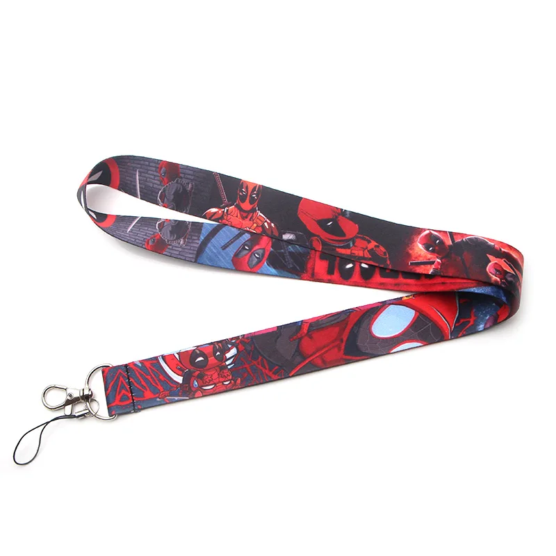 PC197 брелок Дэдпул Lanyards держатель удостоверения личности ID карта Пропуск Тренажерный зал мобильный телефон USB бейдж ключ держатель