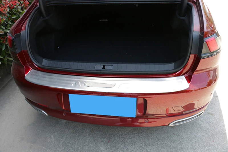 Для peugeot 508- салон внешний задний бампер Защитная крышка из нержавеющей стали 1 шт. аксессуары для стайлинга автомобилей